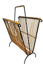 RAOUL GUYS  PORTE REVUE FER ROTIN OSIER 1950's - ERA ADNET MATEGOT 