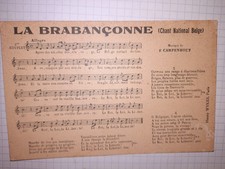 CPA , 2 cartes partition musique, la brabançonne (vierge) et pauvre fous 1908 