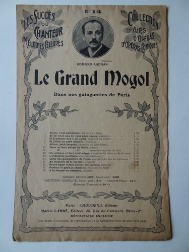 Partition opérette grand - partition,