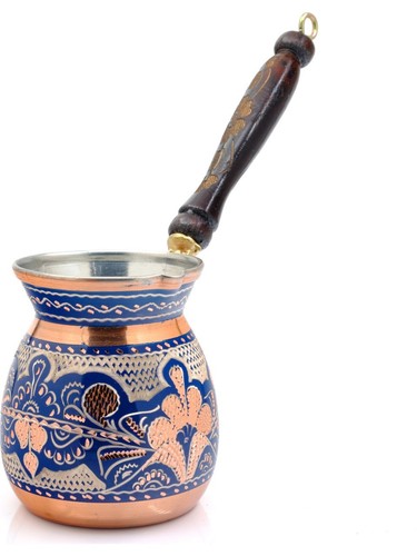 Cafetière turque bleu - , cuivre