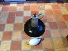 LAMPE INDUSTRIELLE SUSPENSION TOLE ALU EMAILLEE VINTAGE REFLECTO-LUX BEL ETAT