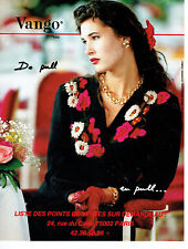 Publicité Advertising  078  1990   pull tricots femme Vango