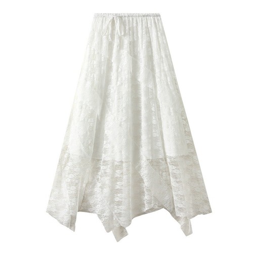Blanc noir jupe - noir, dentelle