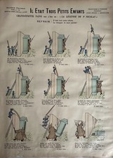 IMAGE D'EPINAL N° 140 IL ETAIT TOIRS PETITS ENFANTS CHANSON DESSIN CARAN D'ACHE