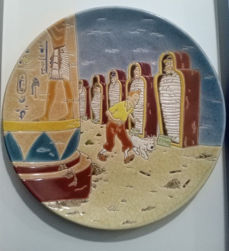 Tintin grande assiette - grande, piéce