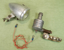 Ancien Phare -RADIOS- n° 18 + Dynamo -RADIOS- 5V Type M - Eclairage Velo Vintage