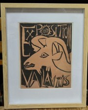 cadre30x38 cm deAffiche à la chèvre d'après linogravure PICASSO