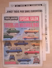 L'AUTO-JOURNAL du 04/10/1962 - N°308 - SPECIAL SALON: Nouveautés 1963 - Etat Col