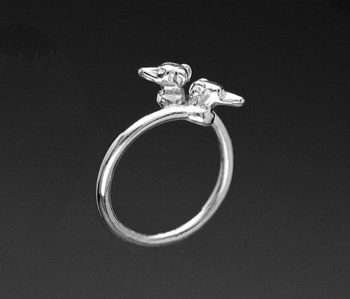 Bague chien lévrier whippet - bague, /