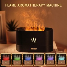 Diffuseur Flamme Humidificateur Air Aroma Oil Essential Mist Light Cool Night