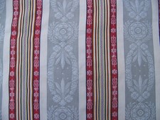 ANCIEN COUPON DE TOILE A MATELAS RAYURES  -   140 cm x 95 cm  - M 16