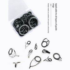 Anneaux de Guide de Canne à Pêche 40pcs Set avec 26pcs Kit de Réparation pour