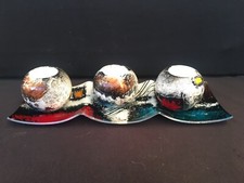 3 PORTES BOUGIE PHOTOPHORES CENTRE DE TABLE BOUGEOIRS AVEC PLATEAU EN VERRE