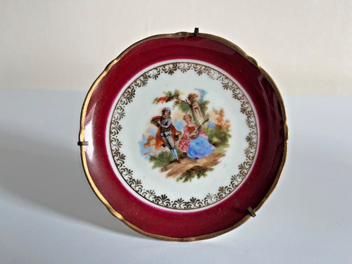 Red and gold limoges porcelain - gold,
