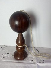 Bilboquet géant en bois vintage 1970