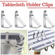 4/12Pcs Acier Table Tissu Housse Nappe Support Clips Métal Chevilles Picnic Bal