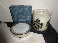 "PARTYLITE  ENSEMBLE 1 BASE Coloré + 1  POT A  BOUGIE  2  Mèches  GLOLITE  BY