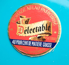 Etiquette sur Carton FROMAGE LAIT Pasteurisé DELECTABLE 200gr 40% Charente