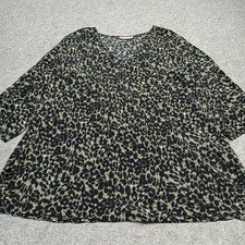 Blouse Femme Masai Taille XXL 2XL Verte Noire Marron Viscose Léopard Haut EU-44