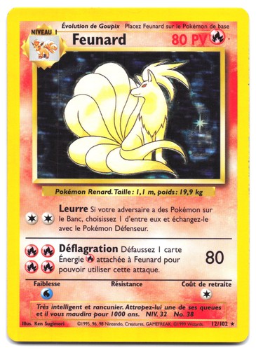 Carte pokémon feunard 102 - pokémon,
