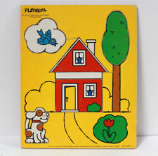 Puzzle bois Ma Maison Playskool vintage 1977 5 pièces