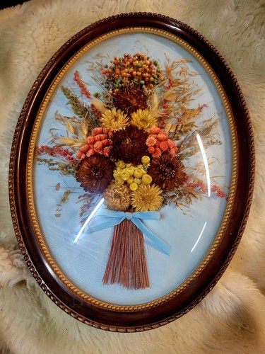 Cadre ovale vintage bouquet - ovale,