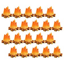  24 Pcs Modèle De Feu En Résine Faux Feux Decoration Scène Miniature