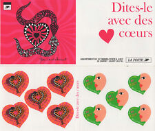 TIMBRE FRANCE CARNET Dites-le avec des Coeurs   neuf Yves Saint Laurent