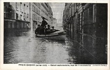 CPA AK PARIS INONDE canot