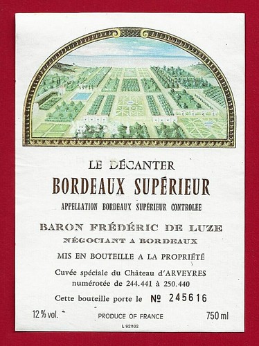 Etiquette label bordeaux - 81/65,
