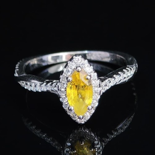 Bague marquise argent - en,