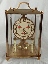 Ancienne pendule horloge Kundo 400 jours laiton Verre Made in West Germany 