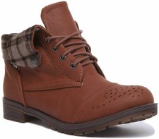 Femmes Cheville Lacets Bottes