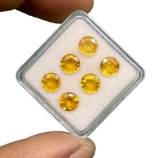 2 Pcs Saphir Naturel Jaune