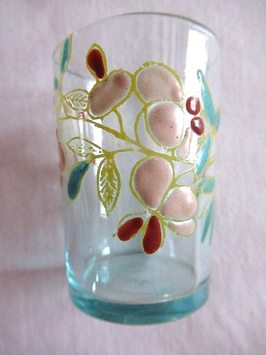 Ancien verre liqueur - ancien, emaille