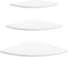 3 PCS Étagère PVC dangle Flottante avec Extrémité Arrondie, Etagères Murale d...