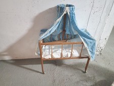 lit landau de poupée en bois