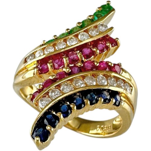 Bague rubis saphir - saphir, /