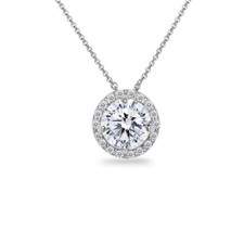 Argent Sterling Rond Halo