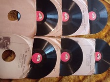 Lot 6 disques 78T "His Master’s Voice" – étiquettes rouges – bon étatLot de 6
