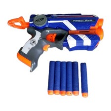 Nerf N-Strike Elite Firestrike Bleu + 6 Fléchettes – Viseur Lumineux – Bon État