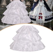 Jupon à cerceau ajustable avec demi-jupe et panier pour mariage, cosplay et
