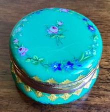 Ancienne Boîte à mouches, pillulier XVIIIe-XIXème siècle, métal émaillé, France