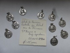 PROMO lot de 10 medaille Sainte ANNE / ANGE GARDIEN  religious medals   15 mm