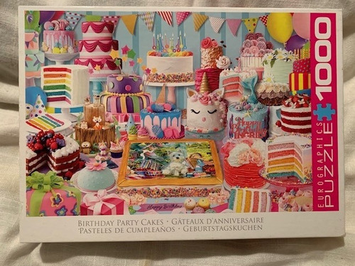 Birthday party cakes jigsaw - birthday,