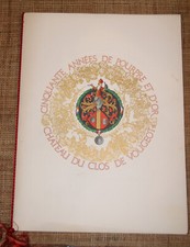 Menu CONFRERIE DES CHEVALIERS DU TASTEVIN CLOS VOUGEOT 1984 50 ans N°