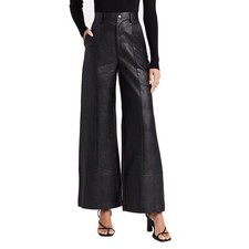 Véritable Cuir Noir Taille