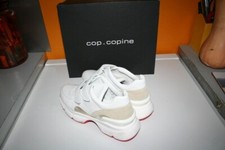 🌸Basket cuir compensées blanches et dorées à scratch Pointure 37 "Cop copine"