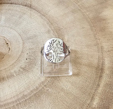 Bague arbre de vie acier inoxydable argenté bijou pour femme taille 57 / USA 8
