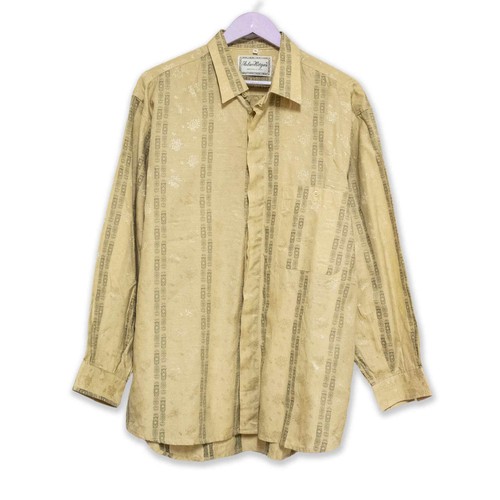 Chemise vintage jaune beige - chemise,